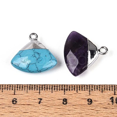 Natural & Synthetic Mixed Stone Pendants G-T144-68M-1