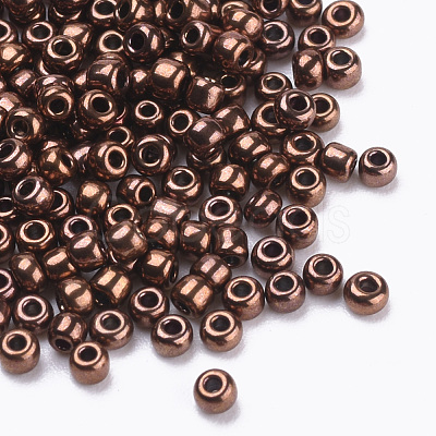 Plated Glass Seed Beads SEED-Q025-2mm-B04-1