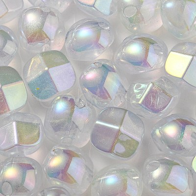 UV Plating Luminous Transparent Acrylic Beads OACR-P010-01A-1
