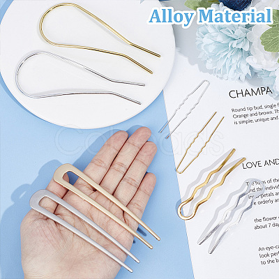 16Pcs 8 Style Iron & Alloy Hair Pins Clips & Hair Fork OHAR-CP0001-05-1