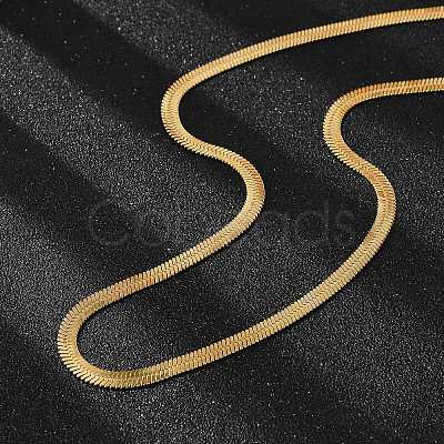 PVD Vacuum Plating 304 Stainless Steel Snake Chains Necklaces NJEW-O058-29G-1