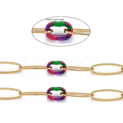 Handmade Brass Paperclip Chains CHC-H102-13G-B-1