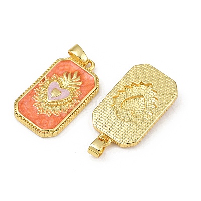 Brass Enamel Pendants X-KK-L190-008G-01-1