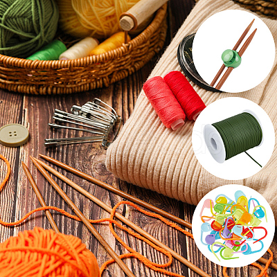 30Pcs Eco-Friendly ABS Plastic Knitting Crochet Locking Stitch Markers Holder IFIN-SC0001-96E-1