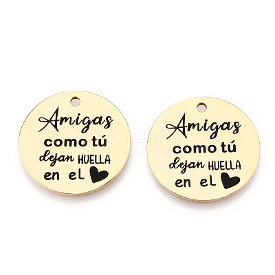 201 Stainless Steel Pendants LS-STAS-T064-37G-30-1