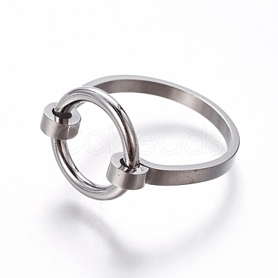 Tarnish Resistant 304 Stainless Steel Finger Rings RJEW-E158-08P-1