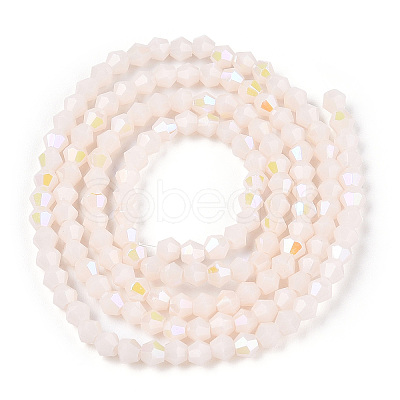 Opaque Solid Color Electroplate Glass Beads Strands X-EGLA-A039-P2mm-L06-1