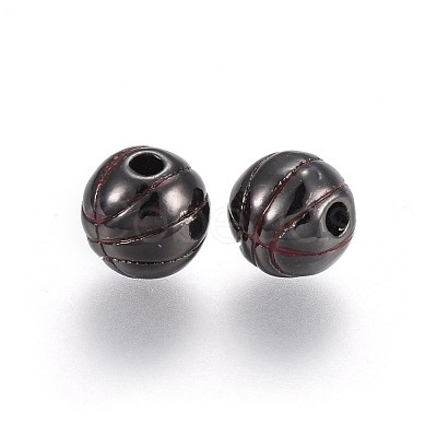 Brass Enamel Beads KK-L179-07B-1