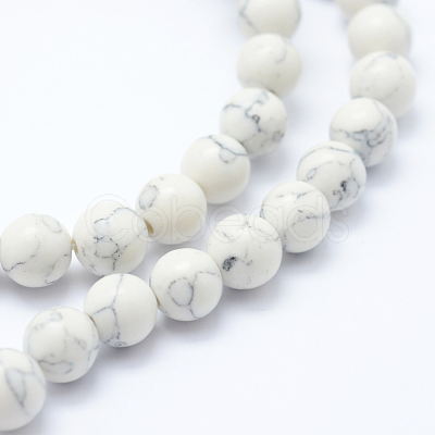 Synthetic Howlite Bead Strand G-E439-10mm-01C-1