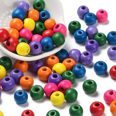 Natural Wood Beads WOOD-Q030-56-1