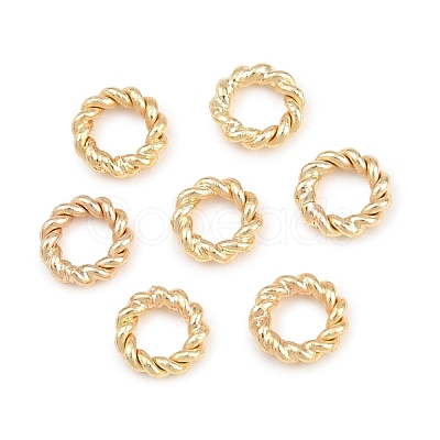 Brass Soldered Closed Jump Rings KK-K253-15C-03G-1
