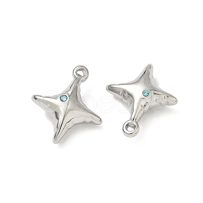 304 Stainless Steel Rhinestone Pendants X-STAS-L308-04C-P-1