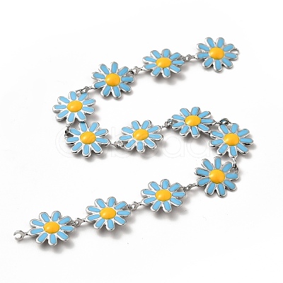 304 Stainless Steel Flower Link Chains CHS-C004-04C-P-1