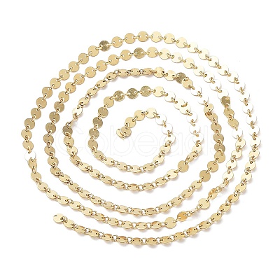 Yellow Gold Filled Flat Round Link Chains CHC-M023-18G-1