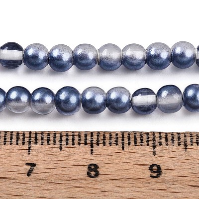 Baking Paint Transparent Glass Beads X1-DGLA-N011-4mm-08-1