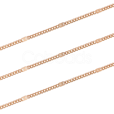Soldered Brass Coated Iron Curb Chains CH-CJ0001-01A-KCG-1