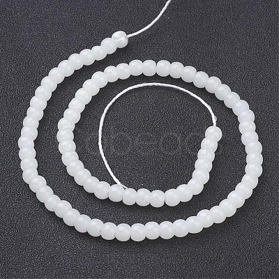 Imitation Jade Glass Beads Strands GMR4mmC26-1