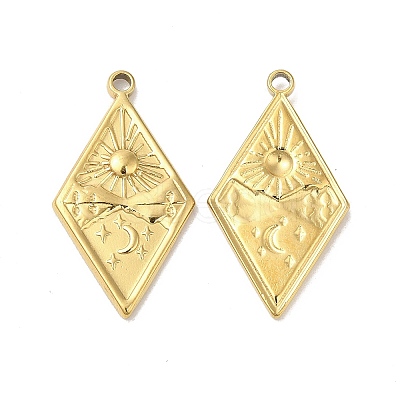 Ion Plating(IP) 304 Stainless Steel Pendants STAS-L020-038G-1
