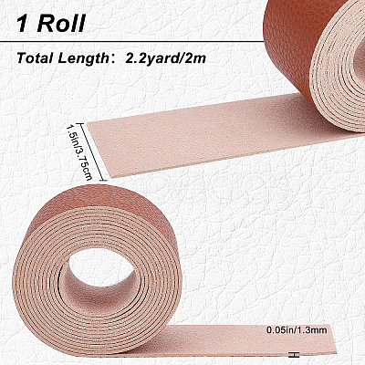 PU Leather Fabric Plain Lychee Fabric AJEW-WH0034-89C-03-1