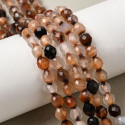 Dyed & Heated Natural Agate Beads Strands G-K376-F22-01-1