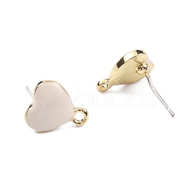 Alloy Enamel Stud Earring Findings FIND-TAC0002-028D-1
