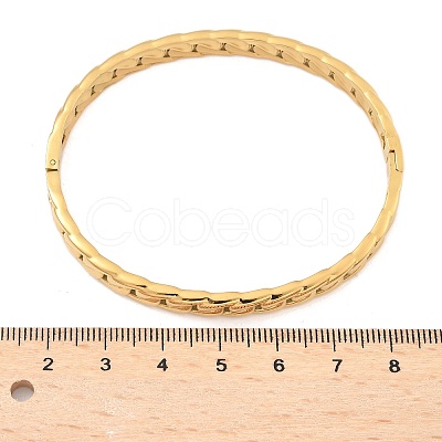 304 Stainless Steel Hinged Bangles for Women AJEW-P127-26G-1