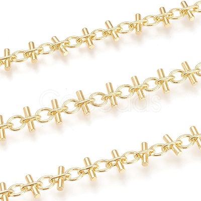 Brass Handmade Link Chains X-CHC-M019-07G-1