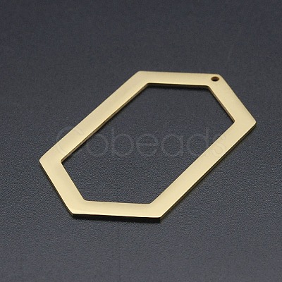201 Stainless Steel Open Back Bezel Big Pendants STAS-R111-LA191-1