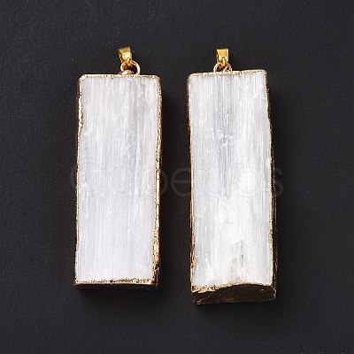 Natural Selenite Big Pendants G-P496-06-1