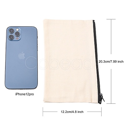 Blank DIY Craft Bag Canvas Pencil Pouch LS-ABAG-G009-D01-1