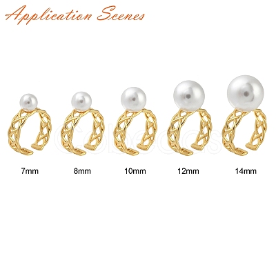 Brass Cup Peg Open Cuff Ring Settings LS-KK-G518-08G-02-1