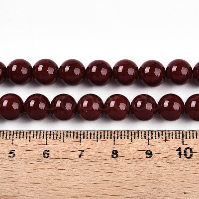 Baking Paint Pearlized Glass Pearl Bead Strands HY-N002-8mm-D01-1