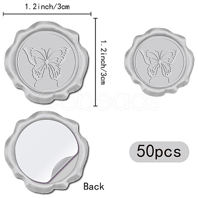 CRASPIRE Adhesive Wax Seal Stickers DIY-CP0009-53A-19-1