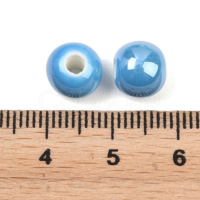 Glazed Porcelain Beads X-PORC-D001-8mm-12-1