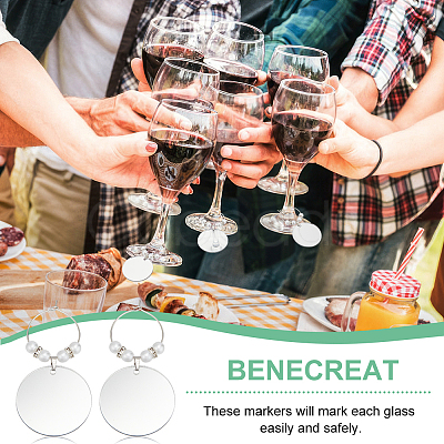 24Pcs Mirror Surface Acrylic Wine Glass Charms AJEW-BC00009-1
