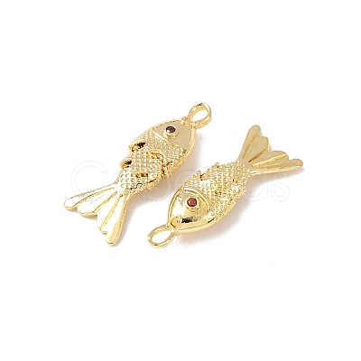 Brass Micro Pave Cubic Zirconia Pendants KK-C143-52A-G-1