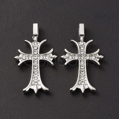 Alloy Rhinestone Pendants ALRI-O013-02P-1