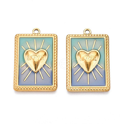 Ion Plating(IP) 304 Stainless Steel Pendants STAS-N107-05B-G-1
