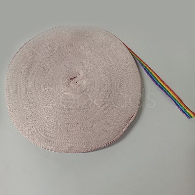 Polyester Grosgrain Ribbon OCOR-WH0073-18-1