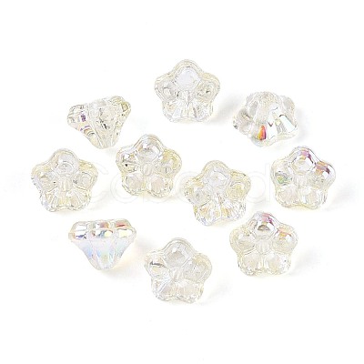 Electroplate Transparent Glass Beads Strands EGLA-N055-03A-11-1