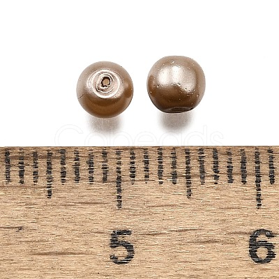 Baking Paint Pearlized Glass Pearl Round Beads HY-XCP0001-25B-1