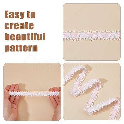 5 Yards Polyester Lace Ribbons SRIB-OC0001-11A-1