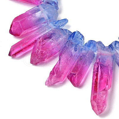 Two Tone Natural Quartz Crystal Beads Strands G-Z131-K01-07-1