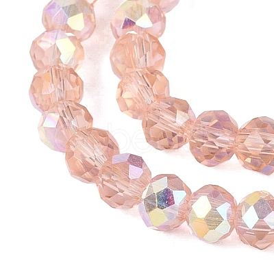 AB Color Plated Transparent Glass Rondelle Beads Strands EGLA-T029-4mm-10A-1