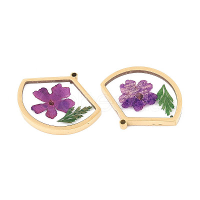 304 Stainless Steel Epoxy Resin Pendants STAS-T072-19-1