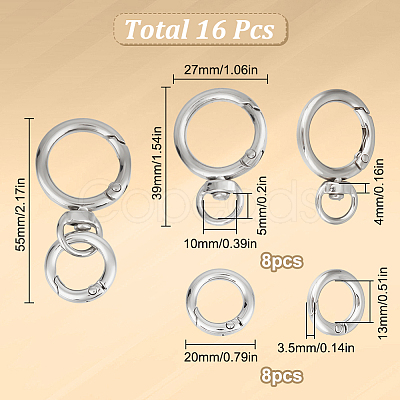 8Pcs Zinc Alloy Swivel Clasps FIND-SC0012-76P-1