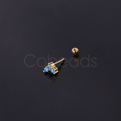 Heart 316L Surgical Stainless Steel Micro Pave Cubic Zirconia Cartilage Earrings WGC0D6C-04-1