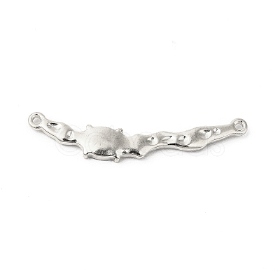 Non-Tarnish 304 Stainless Steel Cabochon Connector Settings STAS-L268-004P-1