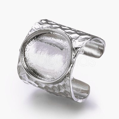 Cuff Brass Pad Finger Ring Settings LS-KK-E703-01P-1