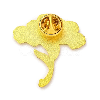 Halloween Skull Flower Alloy Enamel Pin Brooches JEWB-C036-01A-G-1